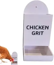 Rustic Poultry Feed Grit Station - Chicken Dispenser Feeder, Compartment Chicken Feeder | Wall Mountable Poultry Station, Automatic Feed Dispenser, Efficient Holder​(4.33x3.94x7.01 in)