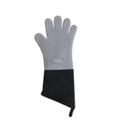 A Pair Microwave Five Fingered Gloves Baking Anti-scalding Lengthen Gloves Simple Thickened Silicone Heat-proof Oven Gloves
