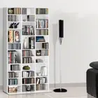 Artiss Bookshelf Display Shelf CD Storage Media Rack Stand Cupboard Book White