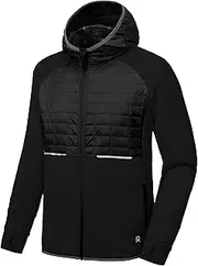[Little Donkey Andy] Men's Insulated Full-Zip Running Shirts Thermal Hybrid Jacket Long Sleeve Quick Dry Sportswear