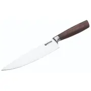 Boker Core Kitchen Chefs Knife 20cm Fixed Brushed Steel Blade Walnut Wood Handle