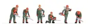 Noch 12956 N Scale Tree Cutting - 6 Lumberjacks with Chainsaws, Sound Circuit