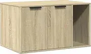 vidaXL Cat Litter Box Enclosure - Sonoma Oak Engineered Wood Multi-use - 80x50x45 cm - Side Table & Storage Unit