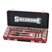 Sidchrome SCMT14105 - Socket Set 1/2" Drive 40 Piece AF/M