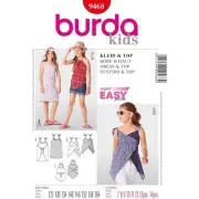 Burda Sewing Pattern 9468 Dress Halter Top Girls Size 7-14