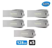 Sandisk Ultra Luxe 128GB Metal Flash Drive USB Thumb Drive (5 Pack)