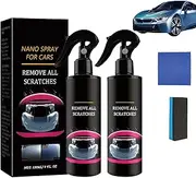 Nuracoat Nano Car Spray,Nuracoat Scratch Remover,Multi Functional Coating Renewal Agent Sprays,Nano Car Scratch Removal Spray, Suitable for All Vehicles and Surfaces (2PCS)