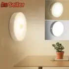 Motion Sensor LED Night Light USB Rechargeable Wall-Mounted Body Induction Lamp