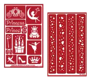Fairytale Prince Princess Magic Dust Glass Etching Stencils Reusable Armour Etch