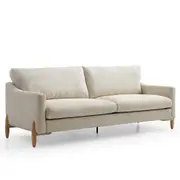 Modern Furniture VIENNA 3 Seater Sofa - Beige & Oak