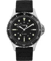 TIMEX FABRIC BLACK DIAL MENS WATCH