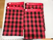 Set of Four Red and Black Buffalo Check Placemats