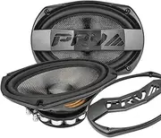 PRV AUDIO Carbon Fiber 6x9 Midrange Speaker 500 Watts 4 Ohm Neodymiun 69MR500CF-NDY-4 Water Resistant Pro Audio Loudspeaker for Boat UTV 4-Wheeler Motorcycle (2 Speakers)