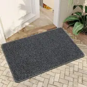 Front Door Mat Entrance, Non-Slip Absorbent Waterproof Welcome Doormat with TPR