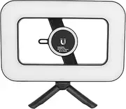 Ring Light with Tripod Stand, 2500-6500k Dimmable LED Light Selfie Ring with Magnetic Patch, Desktop LED Circle for Live Streaming Self Broadcasting Webcam Lighting