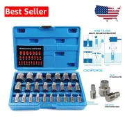 Durable 25-Pc Carbon Steel Screw Extractor Set - Extract Stubborn Screws