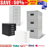 Filing Pedestal Cabinet File Office 3/5 Drawer Metal Under Desk Storage Unit New