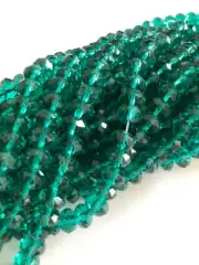 36 Teal Chinese Crystal Faceted Rondelle Beads 8MM LIMITED