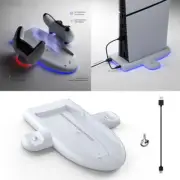 Charging Station Dock Stand Cooling Fan RGB For PS5 Slim Console Controller USB