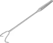 VICASKY Stainless Steel Meat Hooks for BBQ and Grilling Long Handle Reusable and Durable Food Flipper Turner for Braising and Mushroom Picking Versatile Kitchen
