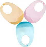 KOMBIUDA Pcs Feeding Smock Silicone Bibs for Boys Girls Bibs for Toddlers Newborn to Boys and Girls Adjustable Neck
