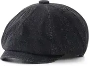 [Max5] Men's Flat Cap Gatsby Newsboy Ivy Irish Hats Caps Newsboy Caps Cabbie Hat Gatsby Hat Driving Cabbie Hunting Cap, M Size