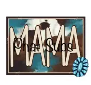 Sublimation Print Turquoise Mama Ready to Press Heat Transfer