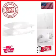 Down Alternative Bed Pillows, Pillows Standard Size Set of 2, Machine Washabl...