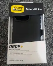 OtterBox Defender Pro Series Case For iPhone 15 Pro Max With Holster Black New