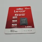 Lexar E-Series 32GB Micro SD Card 3 Pack, microSDHC UHS-I Flash Memory Card NEW