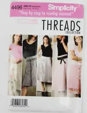 Simplicity 4496 Misses Skirts trim variations Size 6-14 Sewing Pattern