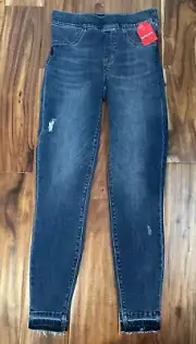 New Spanx Small Distressed Denim Legging Medium Wash $128