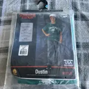 Netflix Stranger Things Dustin Halloween Child L Waupaca Wis Costume Shirt Hat