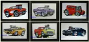 (6) Window Rattling Muscle Machines Prints Art Drawn By Rohan Day 11" by 17"