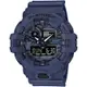 CASIO 卡西歐 G-SHOCK 城市迷彩 計時雙顯錶 迎春好禮-藍 GA-700CA-2A