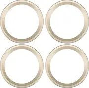 ACROPIX Universal 5" Subwoofer Speaker Rings Cover Spacers Speaker Audio Decorative Circle without Mesh Grille ABS Gold Tone - Pack of 4
