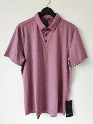 NWT LULULEMON HHDL Heathered Burgundy Evolution SS Polo Top Shirt Men's XL