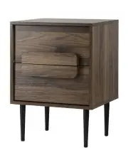 [Artiss] Bedside Table Nightstand 2 Drawers in Walnut