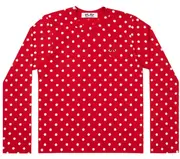 [COMME des GARCONS PLAY] 男士紅色徽章圓點 T 卹