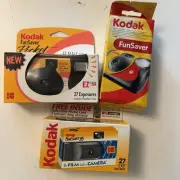 SET 3 Kodak Single Use Cameras SEE PHOTOS FOR EXPIRATION DATES Film Camera
