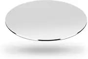 Metal Aluminum Mouse Pad, Office Thin Hard Mouse Mat Leather Surface Double Side Precision Silver and Black Mouse Pads for Fast and Accurate Control(Round)