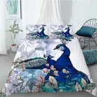 Peacock Precision 3D Printing Duvet Quilt Doona Covers Pillow Case Bedding Sets