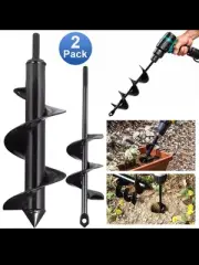 2pk - Gardening Planting Auger Hole drilling for planting Yard work Drill Bit