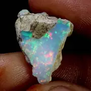09.00Ct Natural Multi Fire Ethiopian Welo Opal Spicemen Rough Gemston USA DEALER