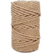 Leecogo Jute Rope 100 Feet Natural Craft Rope Twine String Perfect 4.5mm Brown