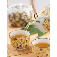 在飛比找ETMall東森購物網優惠-[cocostyle]日本進口有田燒花卉提把陶瓷茶壺茶杯一壺