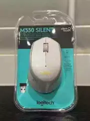 NEW--Logitech M330 Silent SILVER Wireless-USB Optical Scroll Mouse