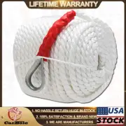 3/4x200' Twisted Three Strand dock line rope cord boat Anchor Mooring & Thimble