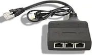 Ethernet Splitter, 1 to 3 High Speed 1000Mbps Gigabit Ethernet Splitter RJ45 Splitter for Cat5 5e 6 7 8 Cable, 3 Devices Simultaneously Networking