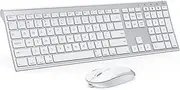 Bluetooth Keyboard Mouse for Mac OS, Ultra Slim Rechargeable Multi-Device Wireless Keyboard Mouse Combo for iMac, MacBook Pro, MacBook Air, iPad